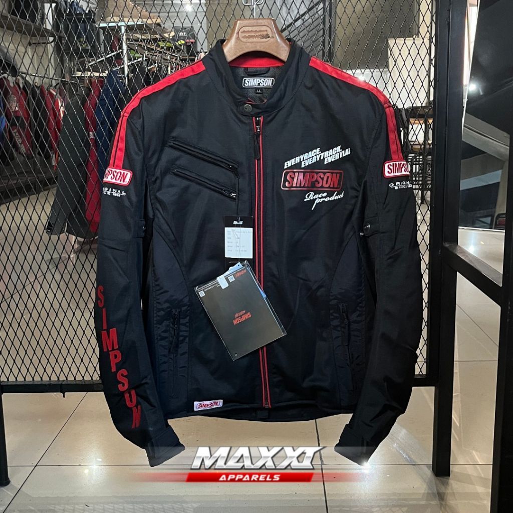Jaket motor Simpson | Simpson Norix Red & Black | Jaket Riding | Original Simpson