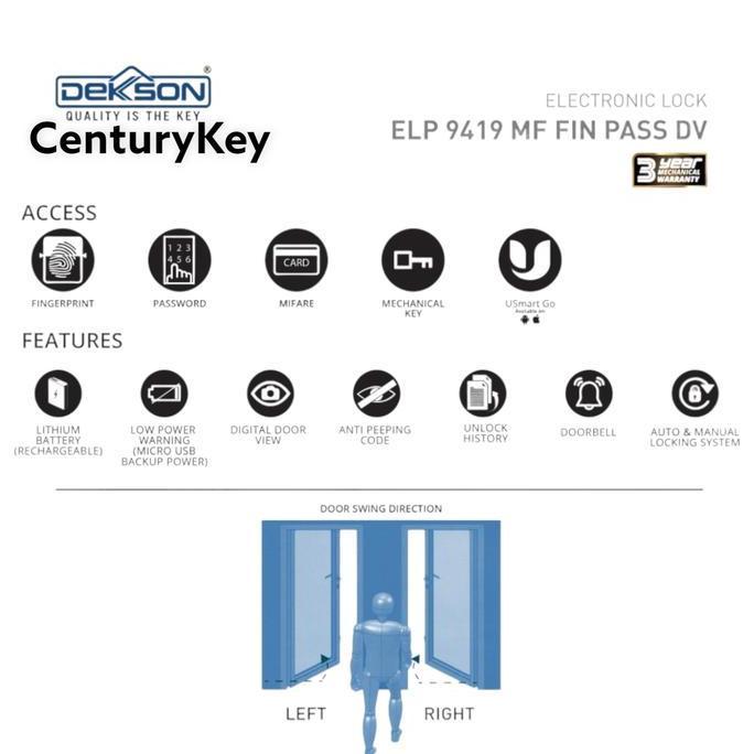 Gwisaa_Sadewa - Electronic Lock Dekkson Elp 9419 Mf Fin Pass Dv