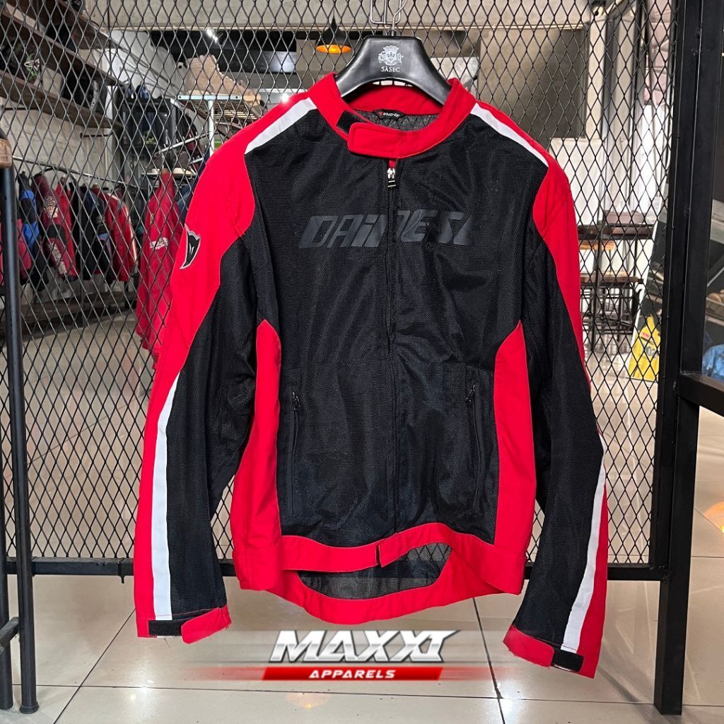 Jaket Motor Dainese (65-70 kg)  | Dainese Red & Black | Jaket Riding | Original Dainese