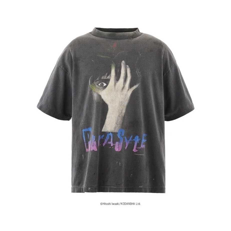 T-Shirt / Tees Bootleg SAINT MICHAEL Parasyte Black Faded Colour (NEW) | Bootleg Anime | Bootleg Fil