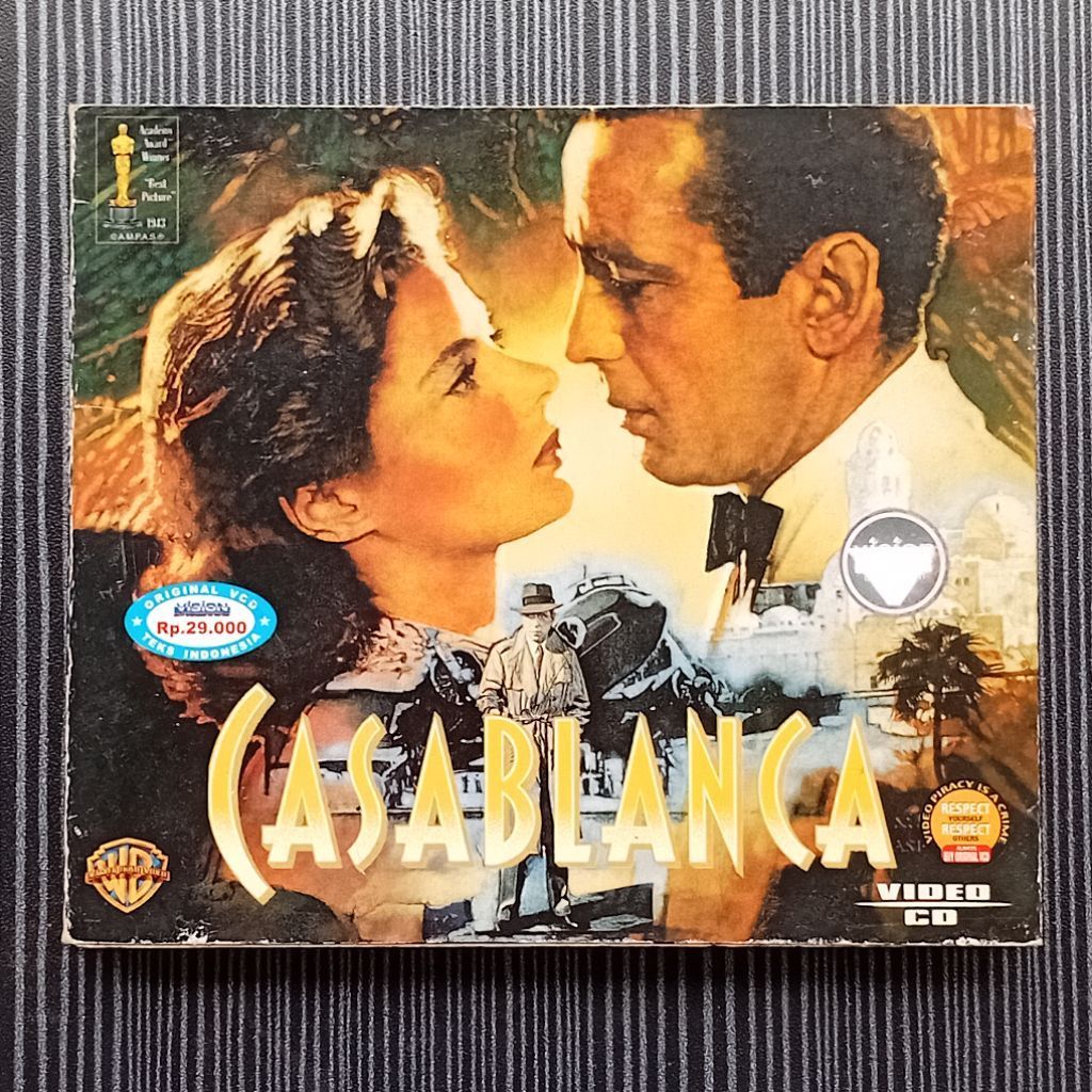 VCD Casablanca (1942) - Original Warner Bros PT Vision Interprima - Bekas Bagus