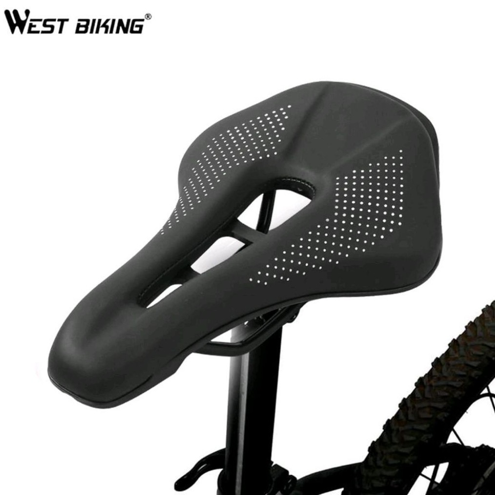 TaffSport WEST BIKING Sadel Sepeda Fixie Roadbike MTB Lipat Fizik Bolong Titik YP0801101 Aerodinamis