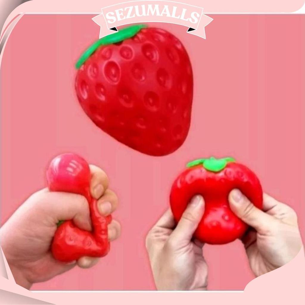 Promo Mainan Squishy Strawberry/Fidget Toys Squishy Strawberry Terlaris