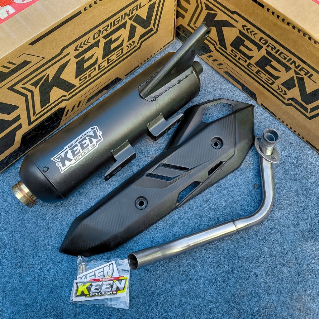 Knalpot Original KEEN SPEED Inlet 26-28 Suara Bas Adem All Matic Mio Vario Beat Nmax
