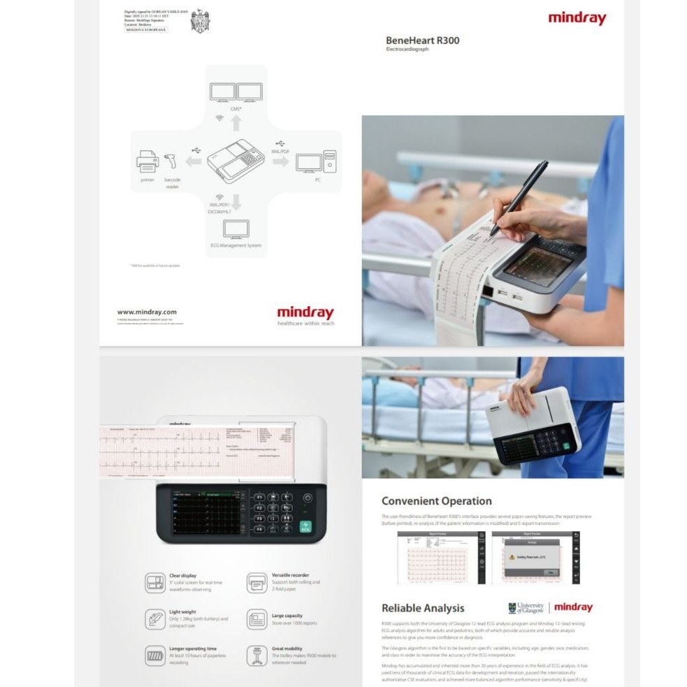Beneheart R300 Mindray/EKG 3channel Mindray