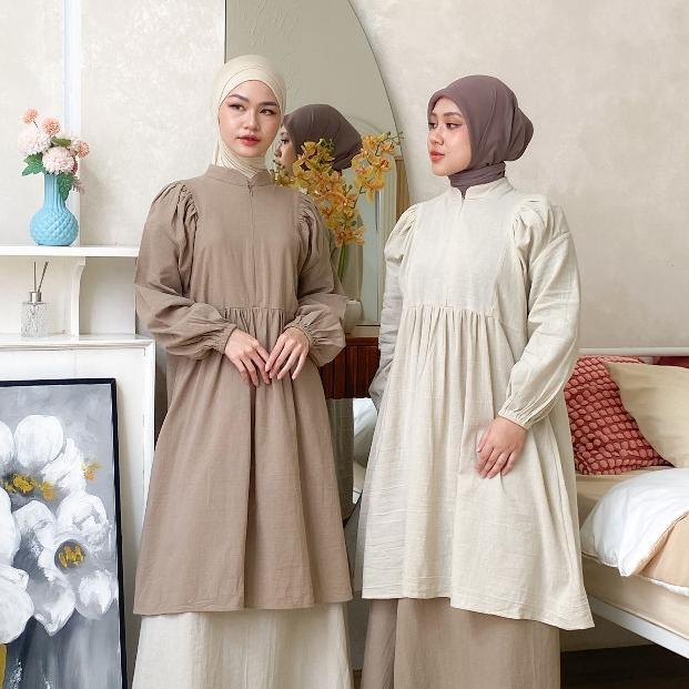 Free Ongkir Fimelo Risya Tunik (Tunik Wanita Polos Lengan Panjang)