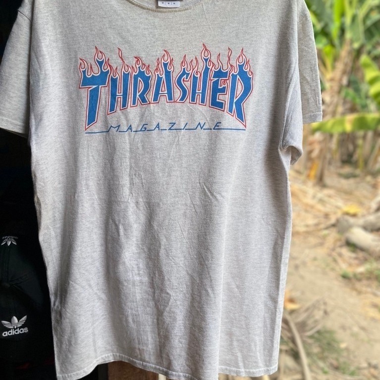 Tshirt Thrasher abu original kaos Thrasher original