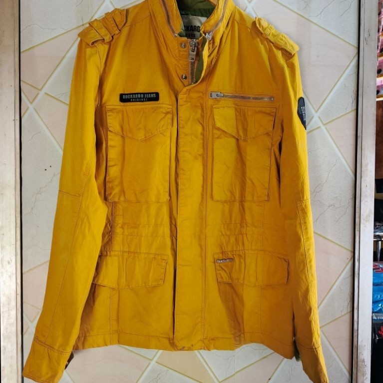buckaroo parka jacket mustard