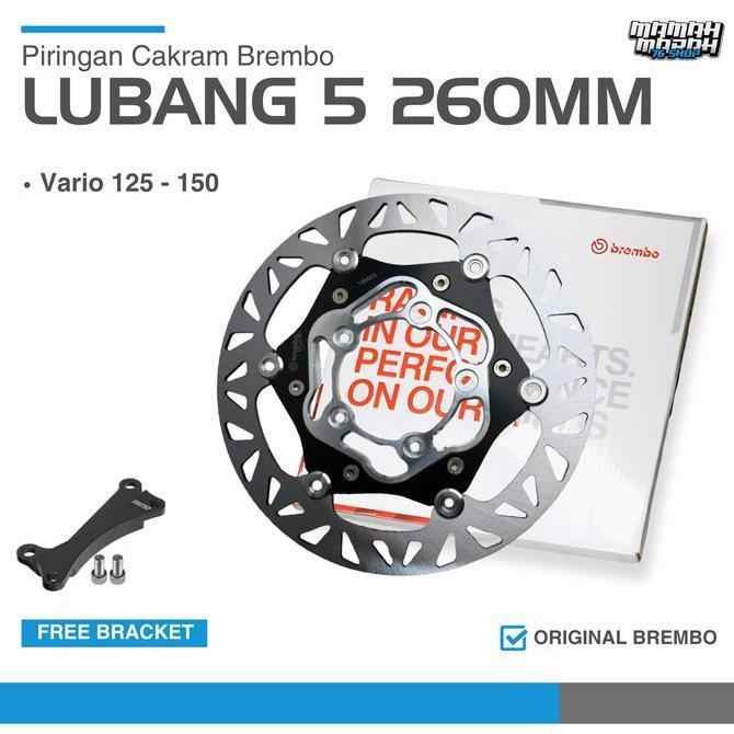 PIRINGAN CAKRAM BREMBO 260MM VARIO 125 - 150 DISC BREMBO LUBANG 5 VARIO 125 VARIO 150 ORIGINAL VIETN