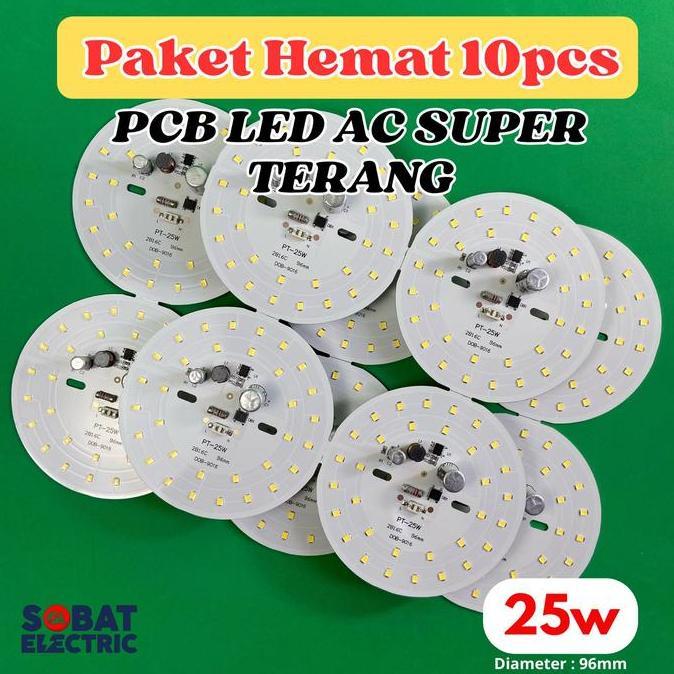 Paket Hemat 25-Watt Pcb Led Ac - Pcb Mata Lampu Led Ac No Driver 25W