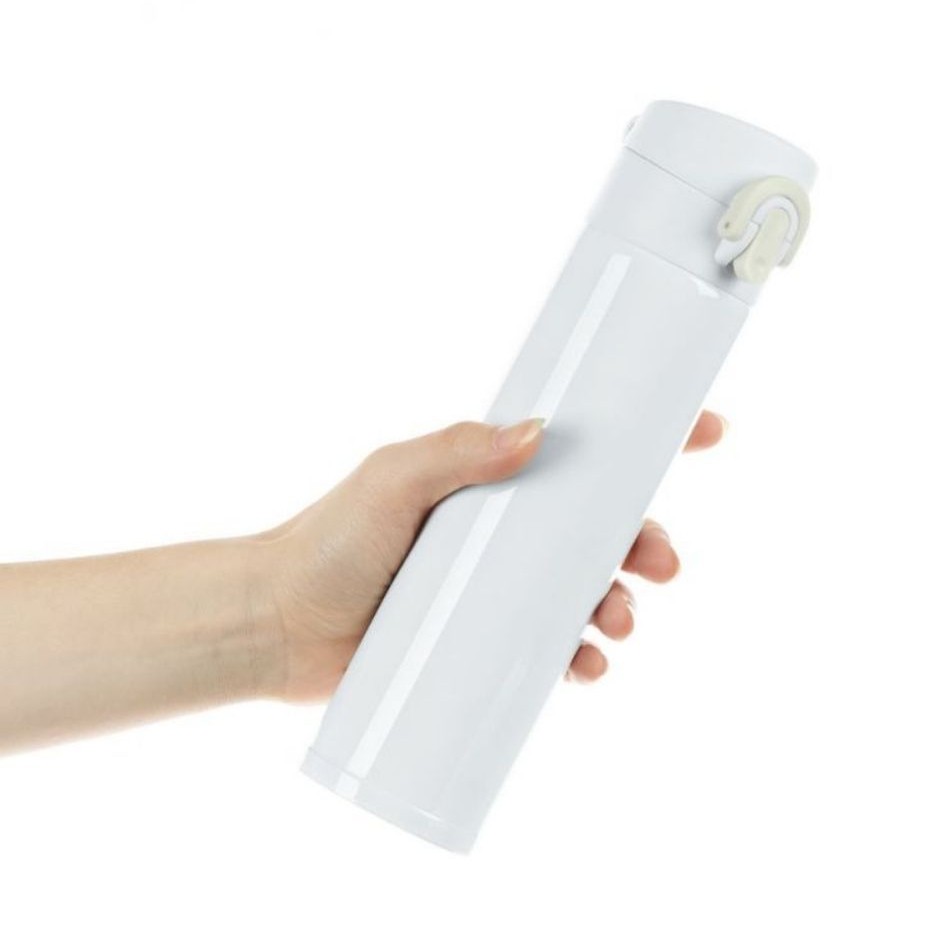 Tumbler / Termos Putih 500ml dengan Tombol Pengunci Kondisi Bekas