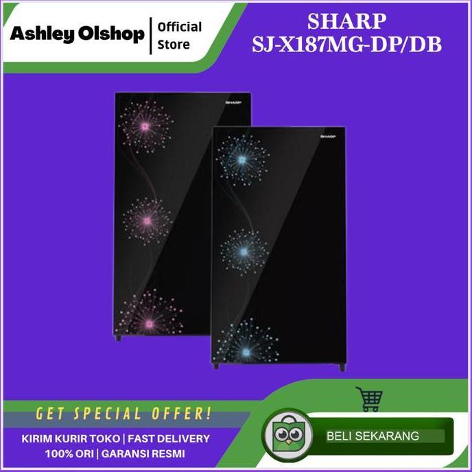 Kulkas 1 Pintu 166L Sharp Sj-X187Mg-Dp/Db 166 Liter Sharp Sj X187Mg