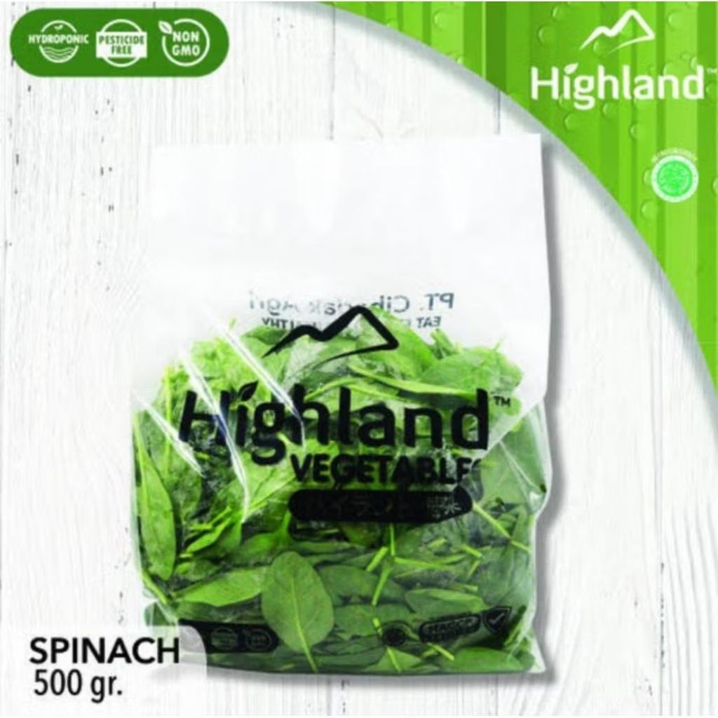 Highland sayur Baby Spinach - Bayam Baby Hidroponik 500gr