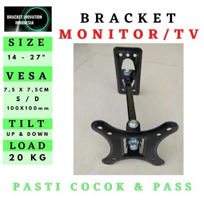 DS75 - bracket monitor/tv braket tv/monitor breket tv/monitor 14-27 inch