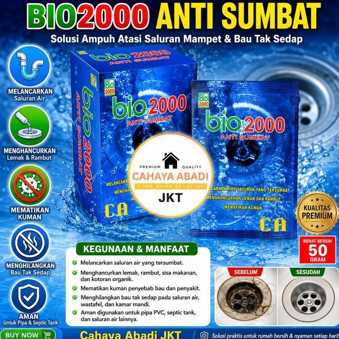 DEVLONG_SAGARA - BIO2000 ANTI SUMBAT SALURAN AIR MAMPET | PENGHANCUR LEMAK RAMBUT KOTORAN PEMBERSIH 