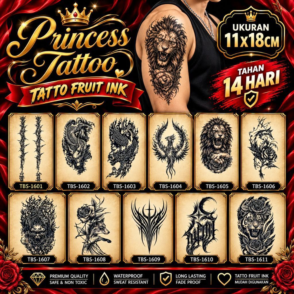 TATTO | tatto tahan air | sticker tatto | fruit ink tatto | tatto semi permanent