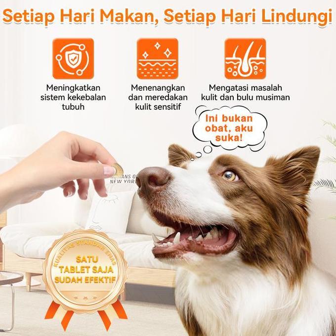 [LISHOP] PUAINTA UNTUK KESEHATAN KULIT & DAYA TAHAN TUBUH KUCING DAN ANJING (200 TABLET) MEMBANTU ME