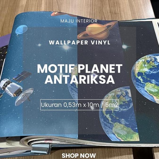 Wallpaper Vinyl Dinding Planet Antariksa Luar Angkasa Walpaper Murah Untuk Kamar Anak Kids Toddler