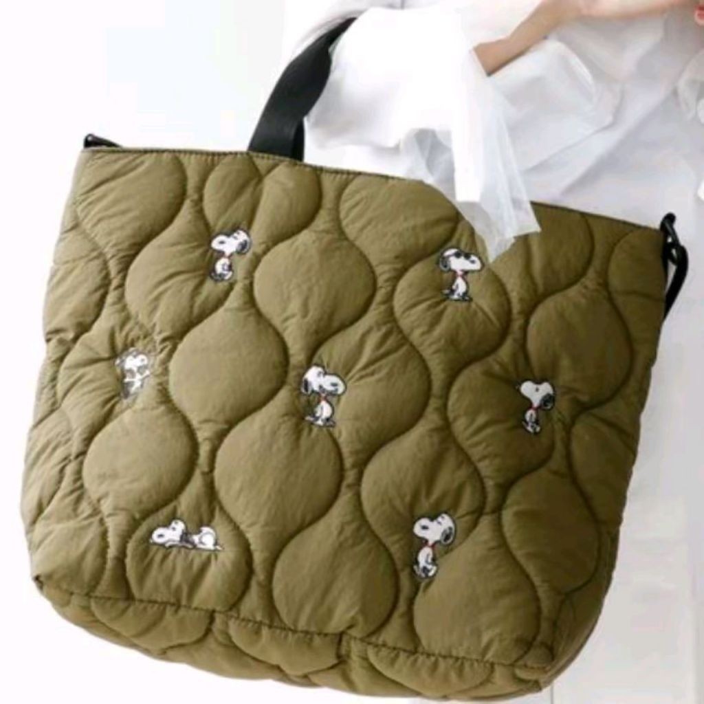 Snoopy Peanuts Tote Sling / Hand Bag by Rootote/ Vintage JPN Snoopy Peanuts Ready New