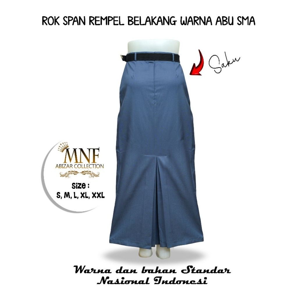 Rok span rempel belakang abu SMA