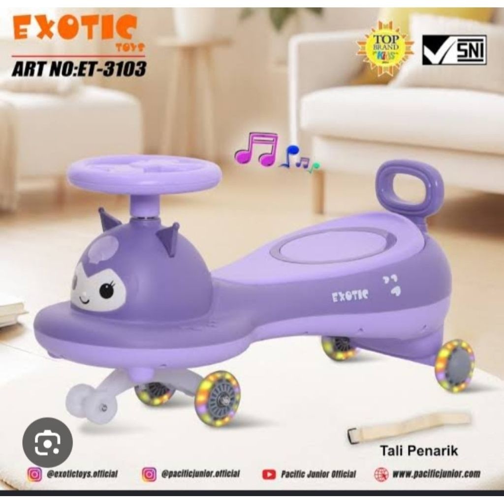 ET-3103 // ET-3104 //ET-3105 SWING CAR  EXOTIC RIDE ON TOYS