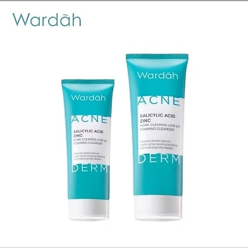 Wardah Acne Derm Foaming Cleanser 50ml, 100ml - Sabun Muka Jerawat