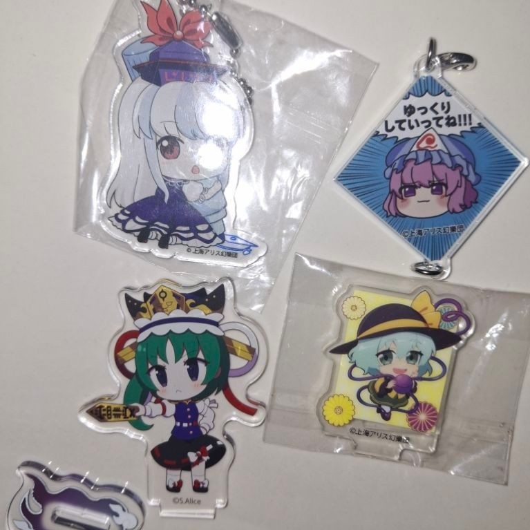 printilan merch Touhou Project akrilik rubber ganci pin standee