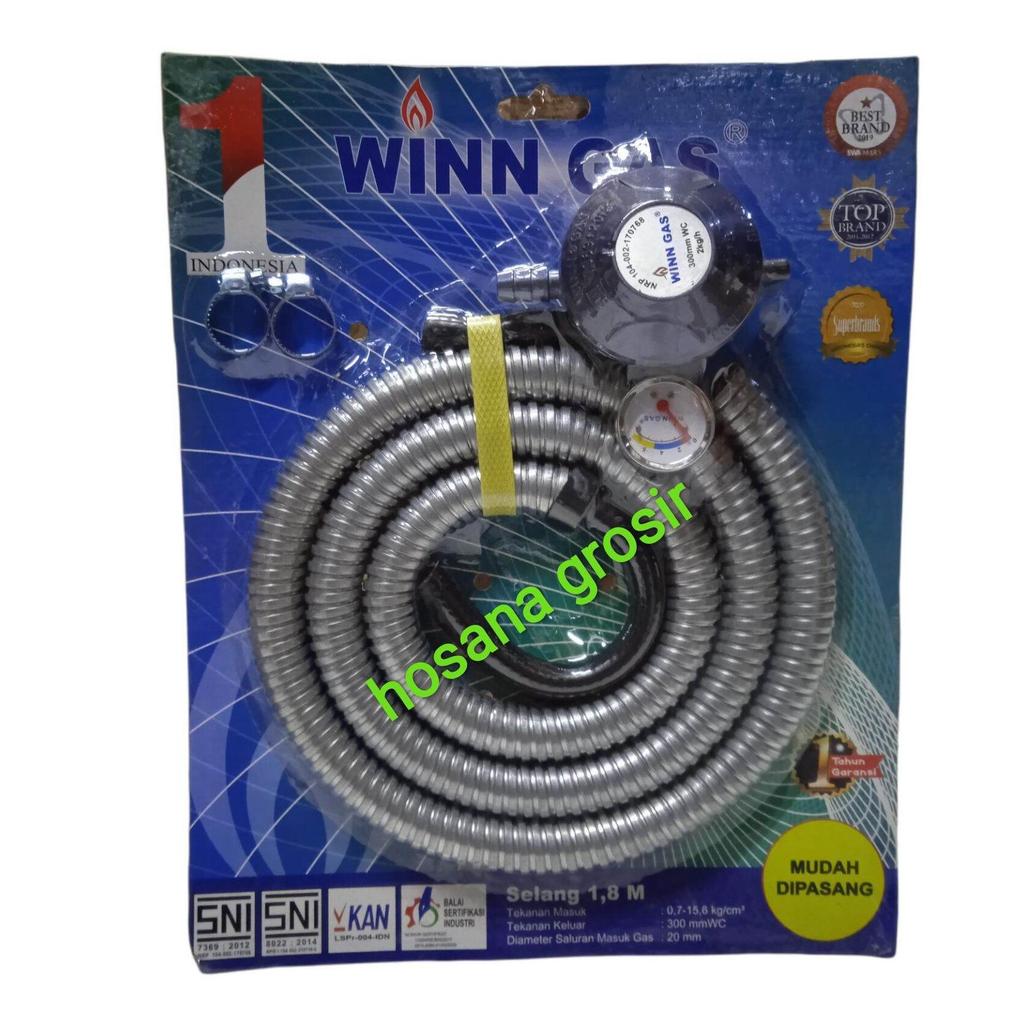 SELANG GAS PAKET + REGULATOR / SELANG GAS WIN SET / SELANG GAS WIN