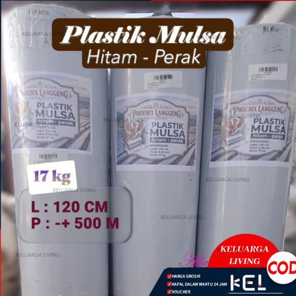 Plastik Mulsa Pertanian Hitam Perak L 1,2 M Panjang 500 M ( 1 Roll )
