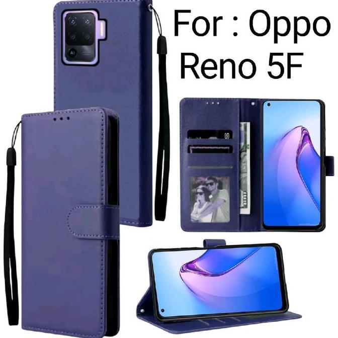 DI49 - Flip Cover Untuk OPPO RENO 5F / Flip Case OPPO RENO 5F / Case Flip OPPO RENO 5F / Flip Leathe