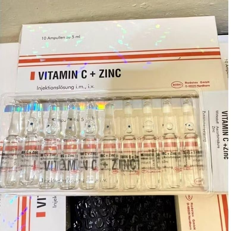 Vit-C Zinc Injeksi 10 Ampul per Box Membantu Imunitas Vitamin C Zinc