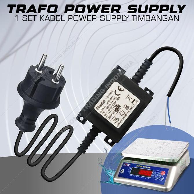 1 Set Kabel Power Trafo Power Supply Timbangan Digital Super SS