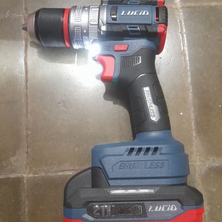 MESIN BOR CORDLESS LUCID LX-60 21V 2.0AH SET