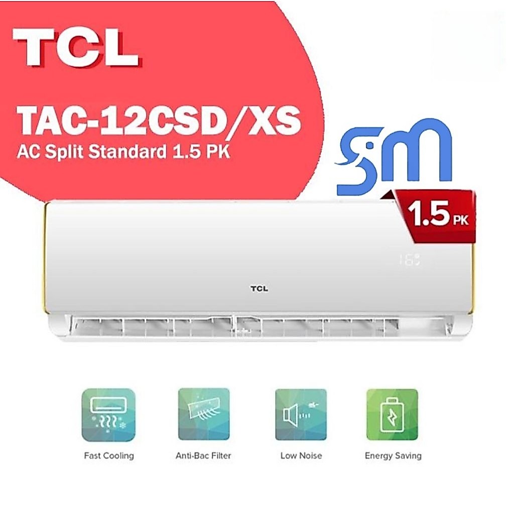 TCL TAC12CSDXS AC Split 1.5 PK - Penghemat Energi dengan Filter Sehat