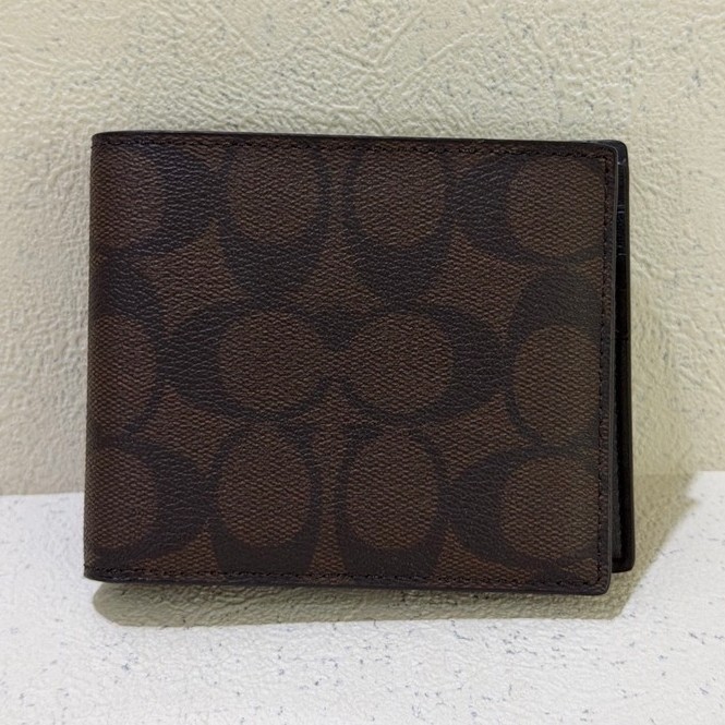 Preloved Coach Men Wallet in Signature Canvas