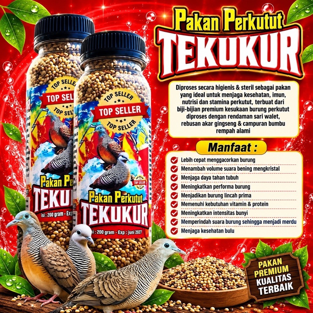 Pakan Perkutut Tekukur Penggacor Burung