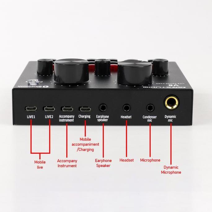 Kelld- Taffstudio - Z - Audio Usb External Soundcard V8 V8S V8 Pro Broadcast Microphone Headset - V8