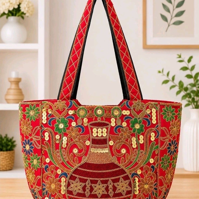 Tas Jinjing Pakistan - Made in Pakistan - Tas Handle Bag - Tas Oleh oleh Haji UK 35x22