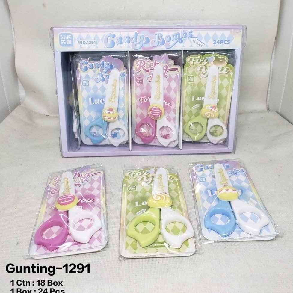 gunting tutup motif candy bombs satuan