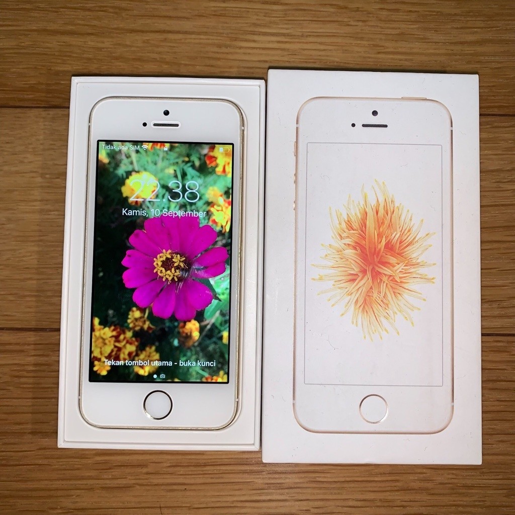 iPhone SE 1st Gen (2016) - 128GB Gold (BEBAS RESET/UPDATE)