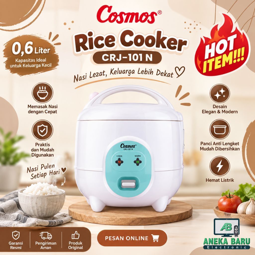 [READY] Cosmos Rice Cooker CRJ-101N / CRJ101N / CRJ 101 N (0,6 Liter)