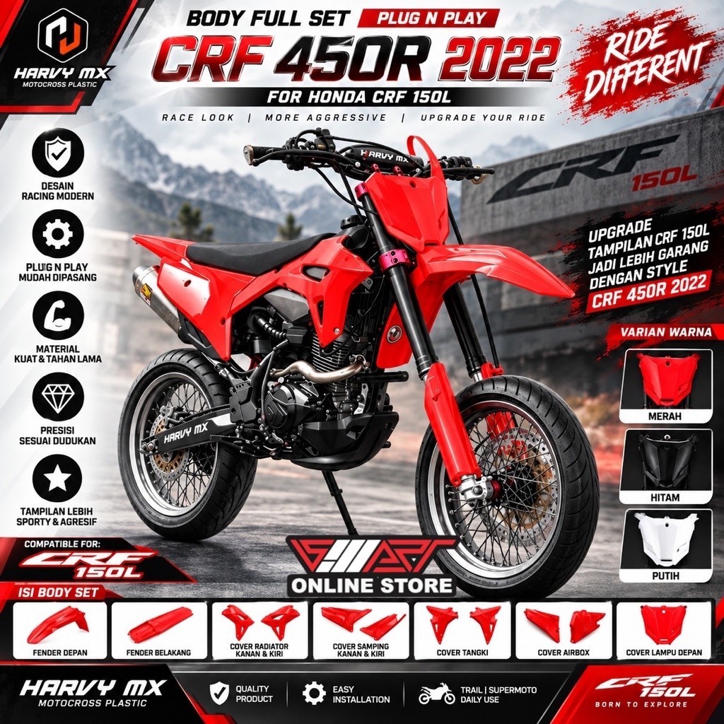 BODY SET CRF 450 R 2022 CRF 21++ RACING PNP CRF 150