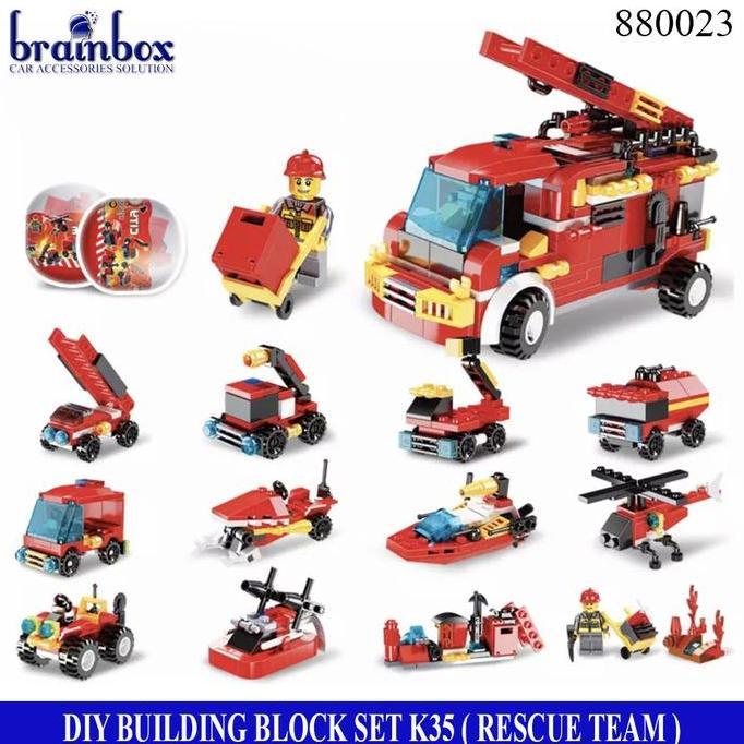 DIY Mainan Edukasi Anak Lego Block Brick Minicraft Rescue Surprise Egg