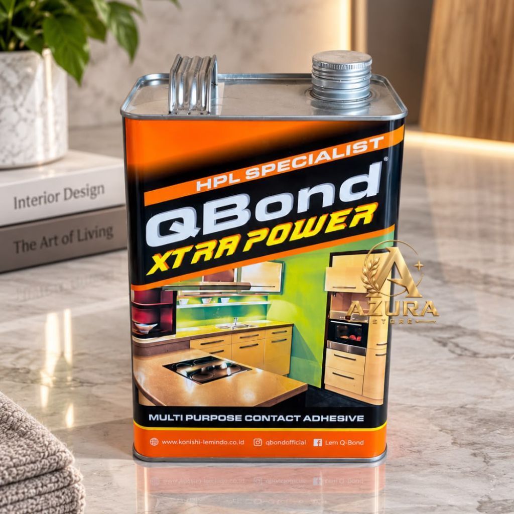 Lem kuning serbaguna Qbond Xtra power extra power 2.2kg Lem HPL Kuning Specialist Q bond Xtra Power 
