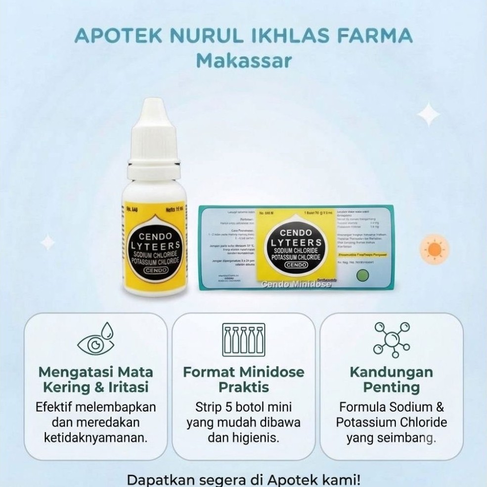 Obat Tetes Mata Cendo Lyteers - Menyejukkan Mata Kering