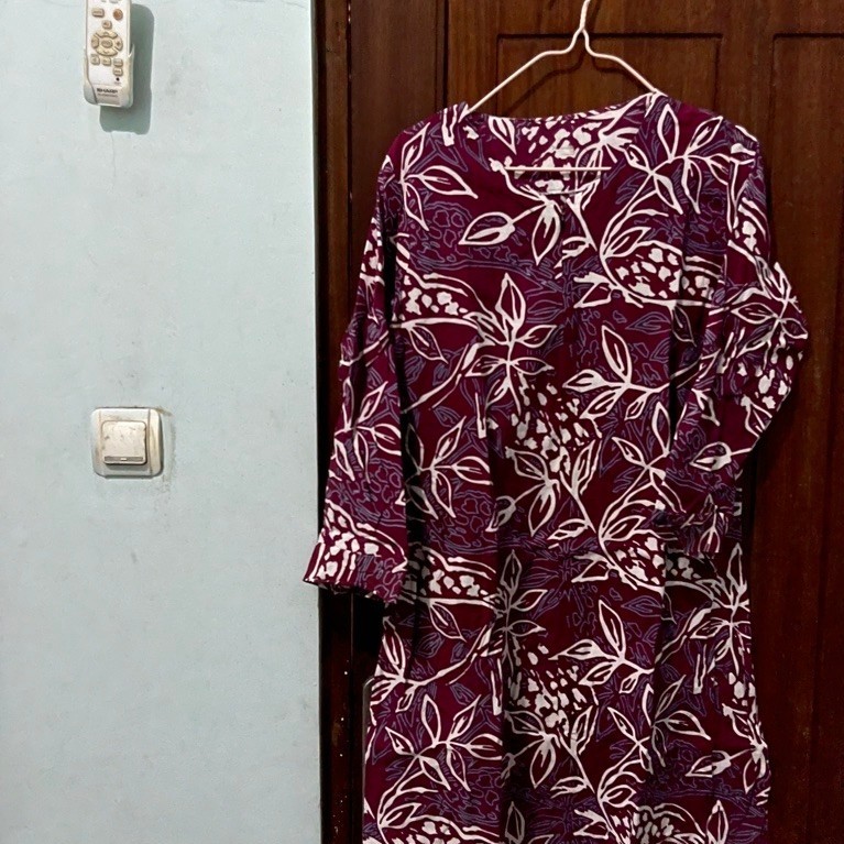 TUNIK BATIK BENANG RAJA BATIK MAROON
