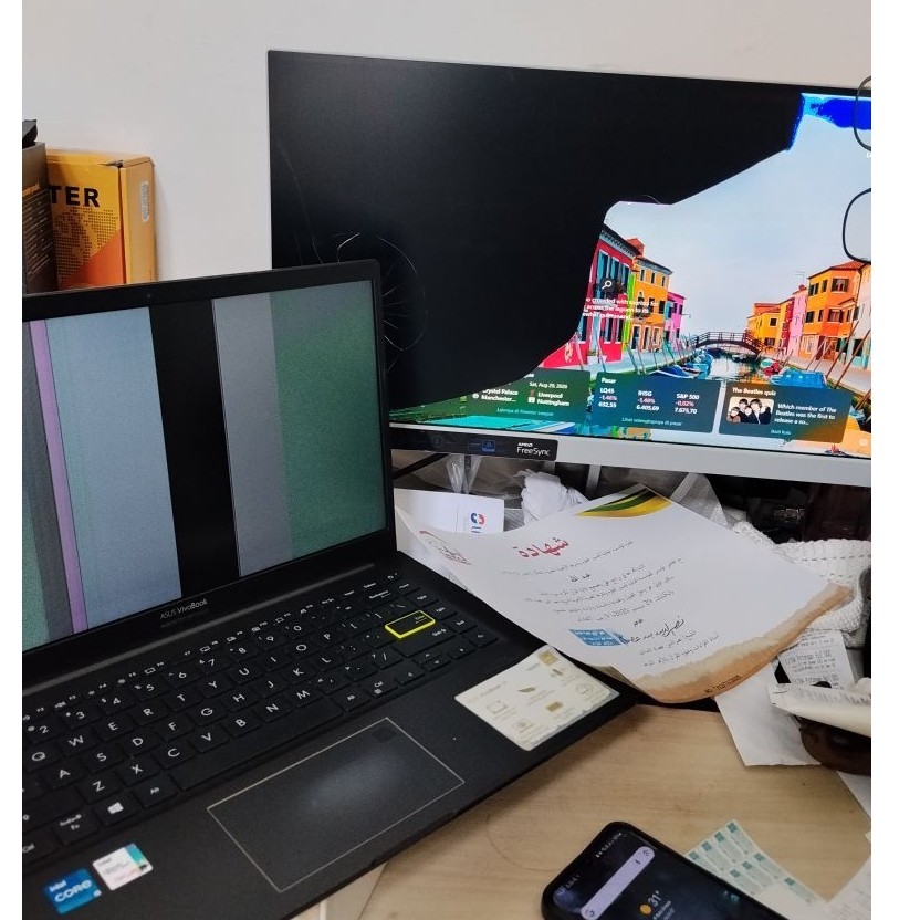 Mesin Mainboard LED Monitor Lenovo L22e-40 Layar Pecah