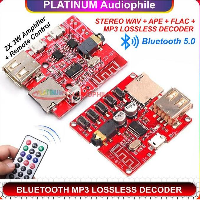 Modul Bluetooth Mp3 Player Decoder USB Micro SD Card + Amplifier 2x 3w