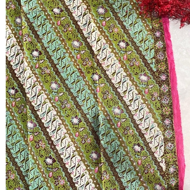 kain batik cap doby pastel motif permen panjang 2,3m