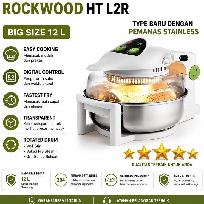Air Fryer Turbo Technology 12 liter Rockwood HTL-2R